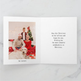 雪の木と赤い鳥がクリスマスを楽しむ カード