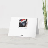 雪の木に座っている北（鳥）ショウジョウコウカンチョウのメス シーズンカード (裏面)