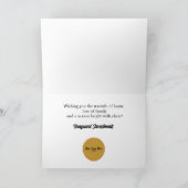 雪の木のクリスマスライト カード (内部)