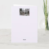 雪の木のクリスマス カード (裏面)