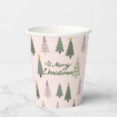 雪の木の下 - クリスマス 紙コップ (裏面)