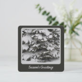 雪の木の平らなホリデーカード シーズンカード (スタンド正面)