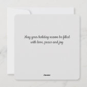 雪の木の平らなホリデーカード シーズンカード (裏面)