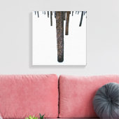 雪の木の幹 キャンバスプリント (インサイチュ (リビング))