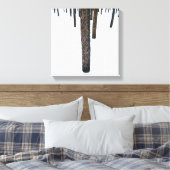 雪の木の幹 キャンバスプリント (インサイチュ (寝室))