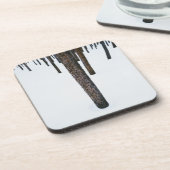 雪の木の幹 コースター (左側)