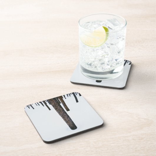 雪の木の幹 コースター (右側)