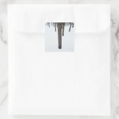 雪の木の幹 スクエアシール (バッグ)