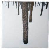 雪の木の幹 タイル (正面)