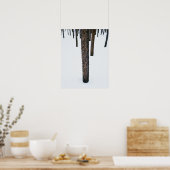 雪の木の幹 ポスター (キッチン)