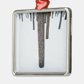 雪の木の幹 メタルオーナメント (左)