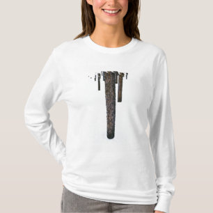 雪の木の幹 Tシャツ