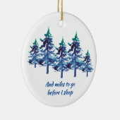 雪の木の手詩図解入りの、写真付きの詩 セラミックオーナメント (右)