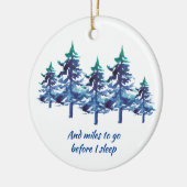 雪の木の手詩図解入りの、写真付きの詩 セラミックオーナメント (左)