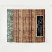 雪の木の森のメリークリスマスの写真背景 タペストリー (正面(横))