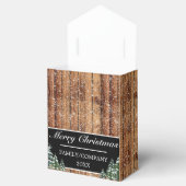 雪の木の森の農村メリークリスマススノーフレーク フェイバーボックス (オープン)