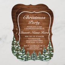 雪の木の森の農村部パインメリークリスマスパーティー