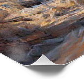 雪の木の水色の冬の風景 ポスター (コーナー)