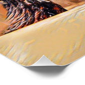 雪の木の水色の冬の風景 ポスター (コーナー)