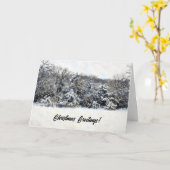 雪の木ワイルドウェザーのクリスマスカード カード (黄色い花)