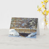 雪の木橋 カード (黄色い花)