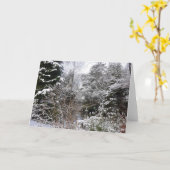 雪の木 カード (黄色い花)