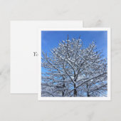 雪の木 – カーパーソナライズされたド シーズンカード (正面/裏面)