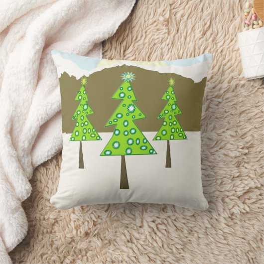 雪の木 クッション (ブランケット)