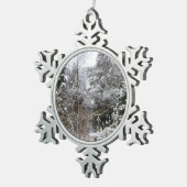 雪の木 スノーフレークピューターオーナメント (右)