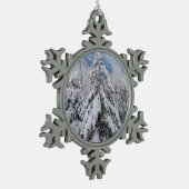 雪の木 スノーフレークピューターオーナメント (左)