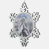 雪の木 スノーフレークピューターオーナメント (右)