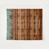 雪の木 & フォレスト キンセアニエラ フォト背景 タペストリー (正面(横))