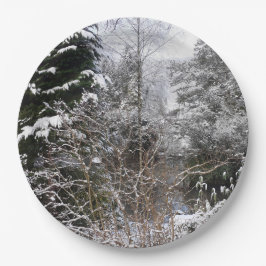雪の木 ペーパープレート