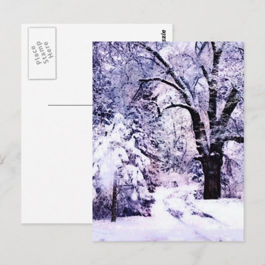 雪の木 ポストカード (正面/裏面)
