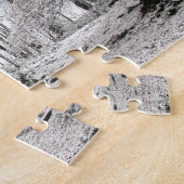 雪の木 – 冬の森の雪のシーン – ジグソーパズル (側面)