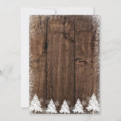 雪の木，冬の80誕生日，女性 招待状 (裏面)