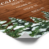 雪の木 & 森の写真 ゲストブック ウェディング サイン (角)