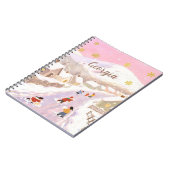 雪の村と子供たちのオーダーメイド ノートブック (左側)