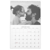 雪の村の冬のシーンクリスマスフォト カレンダー (1月 2026)