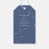 雪の村の冬のシーンクリスマスフォト ギフトタグ (裏面)