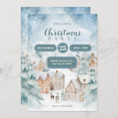 雪の村クリスマス 招待状 (正面/裏面)