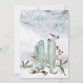 雪の松とスプルースのクリスマスブリーズメイド昼食会 招待状 (裏面)