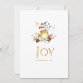 雪の松とトウヒのクリスマスフォトコラージュ シーズンカード (正面)