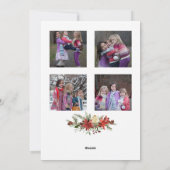 雪の松とトウヒのクリスマスフォトコラージュ シーズンカード (裏面)