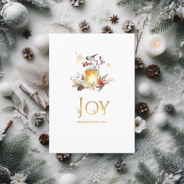 雪の松とトウヒのクリスマスフォトコラージュ シーズンカード