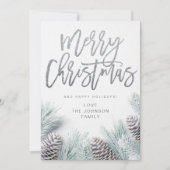 雪の松と葉メリークリスマス (正面)