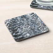 雪の松の木のテクスチャ コースター (左側)