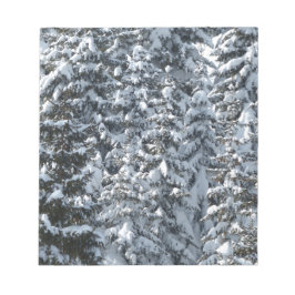 雪の松の木のテクスチャ ノートパッド