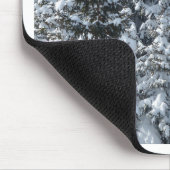 雪の松の木のテクスチャ マウスパッド (コーナー)