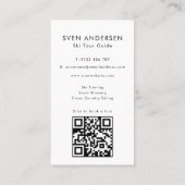 雪の松の木の山の範囲の北ミニマル欧 名刺 (裏面)